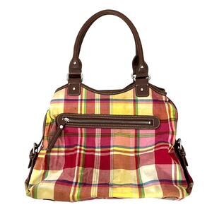 Chaps Colorful Plaid Farmhouse Handbag: Whimsy, Spring